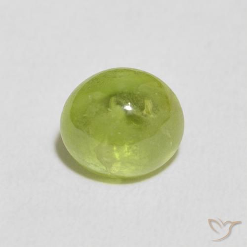 1.72ct Natural Verde amarillento esfena, Ovalada, Transparente