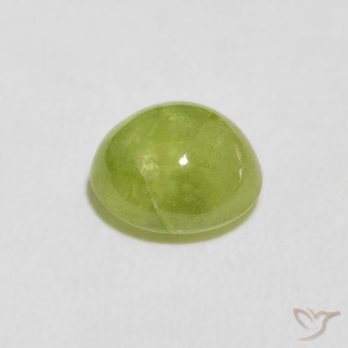 esfena Verde amarillento natural de 1.72 ct, Ovalada, Transparente