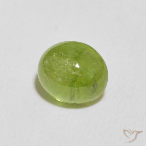 esfena Verde medio natural de 1.75 ct, Ovalada, Transparente