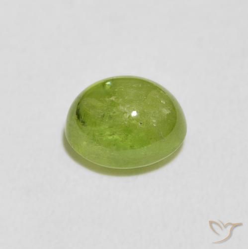 esfena Verde medio natural de 1.75 ct, Ovalada, Transparente
