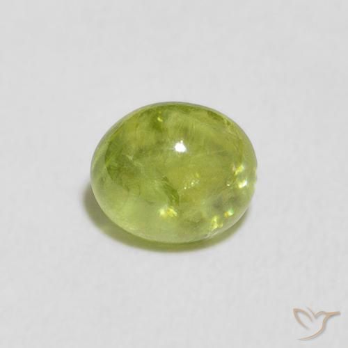 1.07ct Natural Verde claro esfena, Ovalada, Transparente