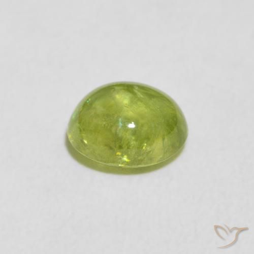 esfena Verde claro natural de 1.07 ct, Ovalada, Transparente