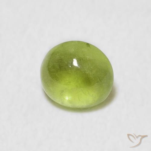 esfena Verde claro natural de 0.69 ct, Ovalada, Transparente