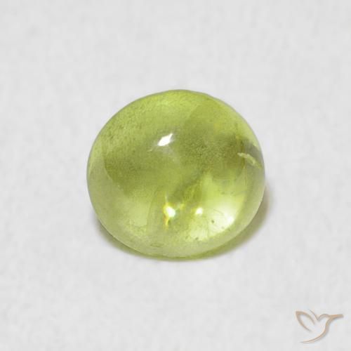 0.74ct Natural Verde lima esfena, Ovalada, Transparente