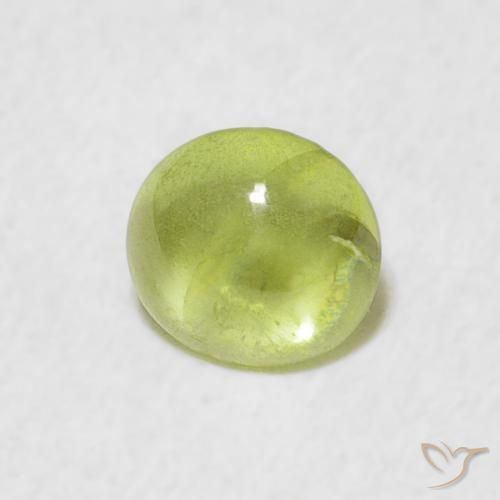 esfena Verde lima natural de 0.74 ct, Ovalada, Transparente