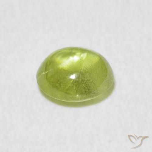 esfena Verde lima natural de 0.74 ct, Ovalada, Transparente