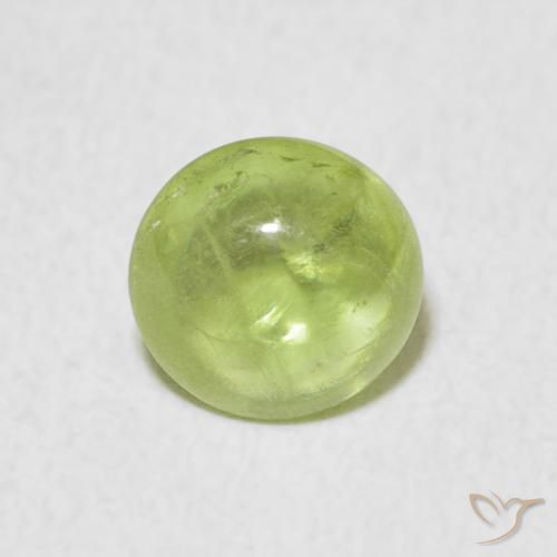 1.37ct Natural Verde claro esfena, Ovalada, Transparente