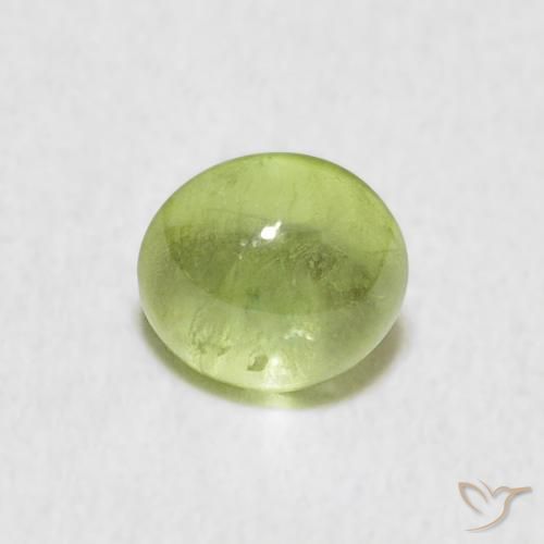 0.69ct Natural Verde medio esfena, Ovalada, Transparente