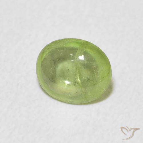 esfena Verde claro natural de 1.02 ct, Ovalada, Transparente