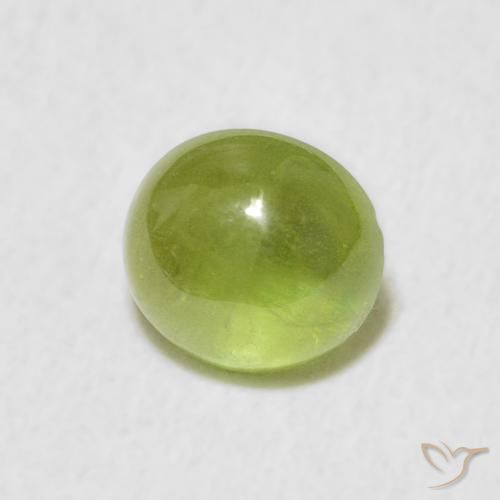 esfena Verde vivo natural de 1.64 ct, Ovalada, Transparente