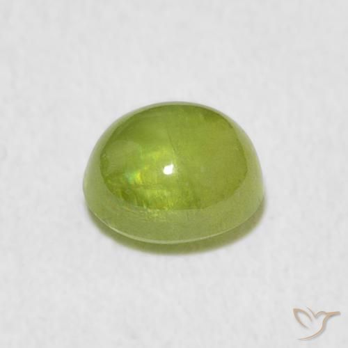 esfena Verde vivo natural de 1.64 ct, Ovalada, Transparente