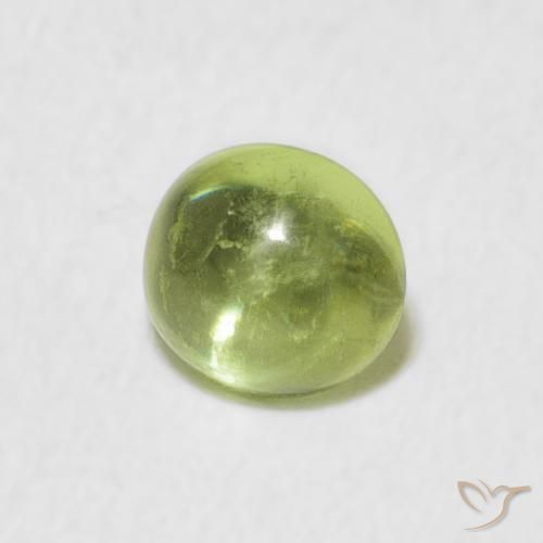 esfena Verde vivo natural de 0.96 ct, Ovalada, Transparente