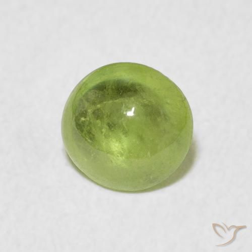 esfena Verde medio natural de 1.33 ct, Ovalada, Transparente