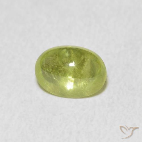 esfena Verde lima natural de 1.40 ct, Ovalada, Transparente