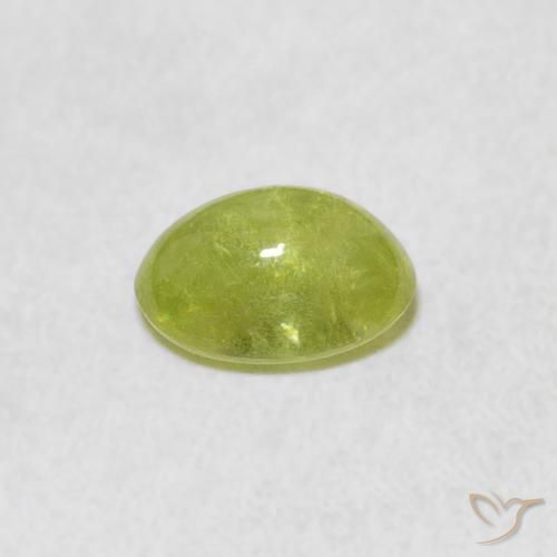esfena Verde lima natural de 1.40 ct, Ovalada, Transparente