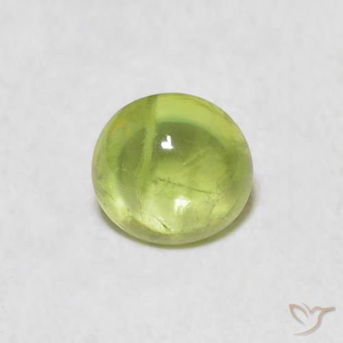 1.17ct Natural Verde amarillento intenso esfena, Ovalada, Transparente