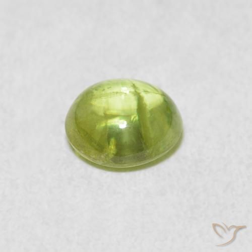 esfena Verde amarillento intenso natural de 1.17 ct, Ovalada, Transparente