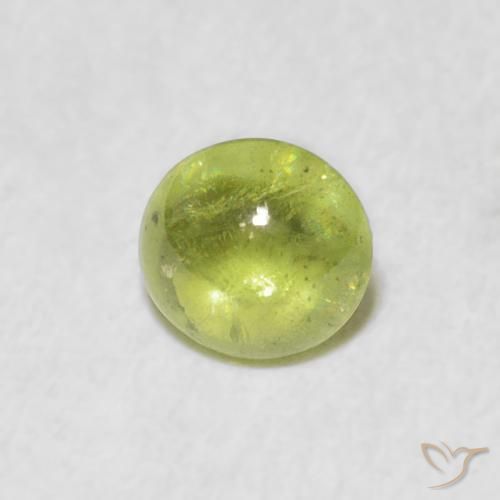 esfena Verde lima natural de 1.38 ct, Ovalada, Transparente