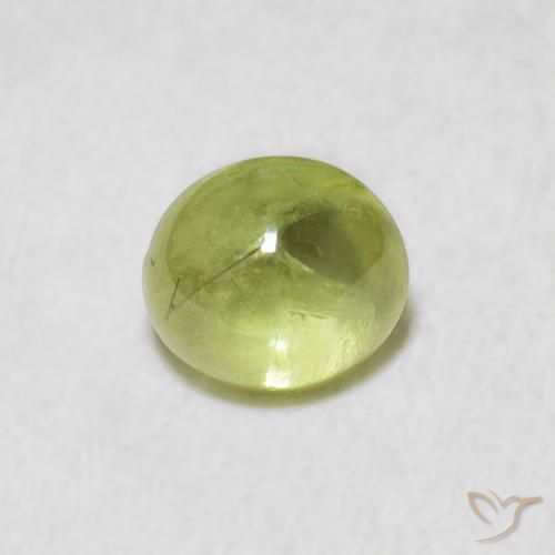 1.42ct Natural Verde lima esfena, Ovalada, Transparente