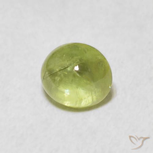 esfena Verde lima natural de 1.42 ct, Ovalada, Transparente