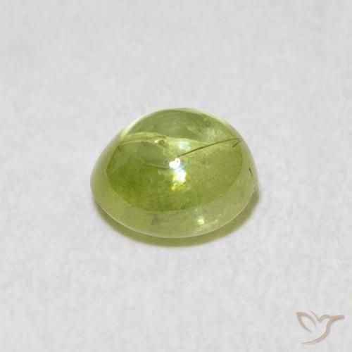 esfena Verde lima natural de 1.42 ct, Ovalada, Transparente