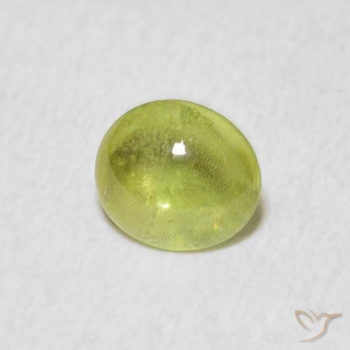 esfena Verde lima natural de 1.00 ct, Ovalada, Transparente