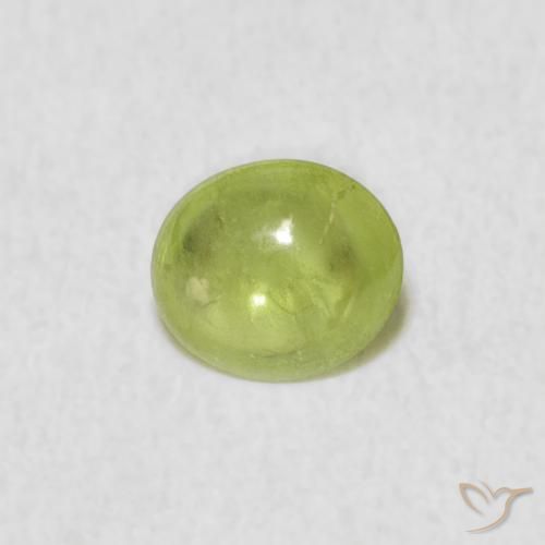 0.68ct Natural Verde lima esfena, Ovalada, Transparente