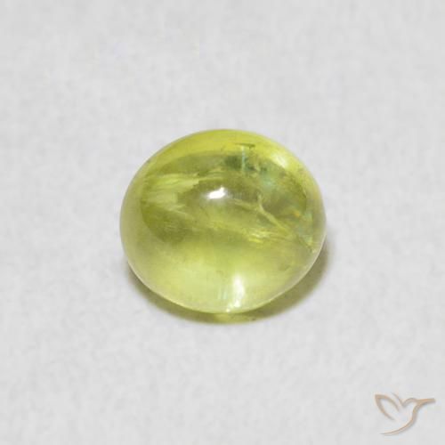 1.08ct Natural Verde lima esfena, Ovalada, Transparente
