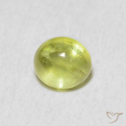 esfena Verde lima natural de 1.08 ct, Ovalada, Transparente
