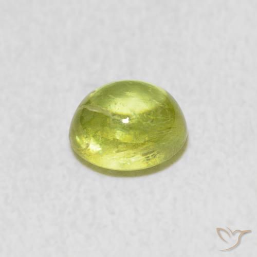 esfena Verde lima natural de 1.08 ct, Ovalada, Transparente
