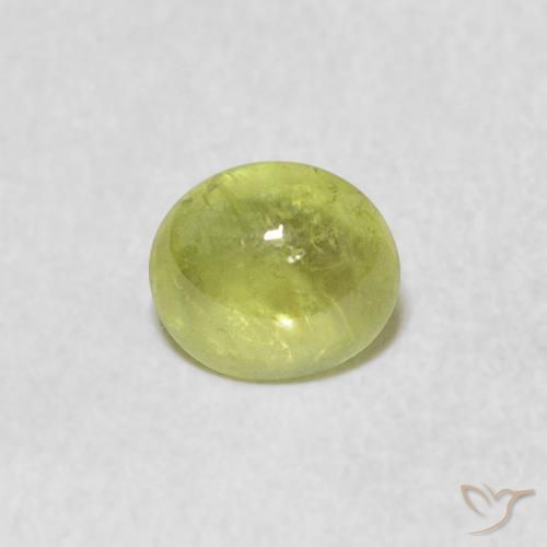 0.91ct Natural Verde lima esfena, Ovalada, Transparente