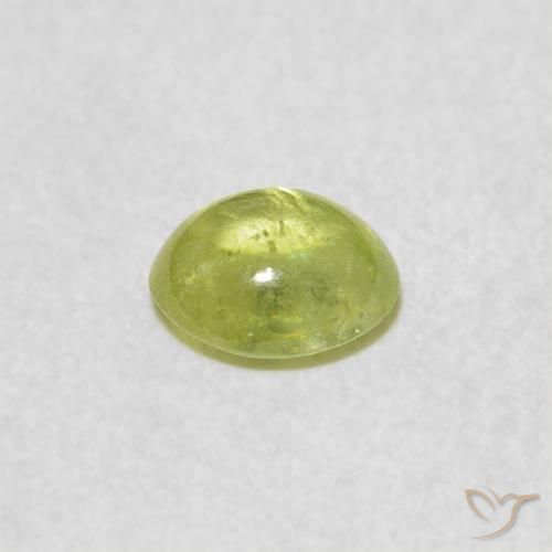 esfena Verde lima natural de 0.91 ct, Ovalada, Transparente