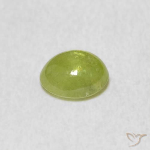 esfena Verde lima natural de 0.84 ct, Ovalada, Transparente