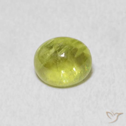 1.22ct Natural Verde lima esfena, Ovalada, Transparente