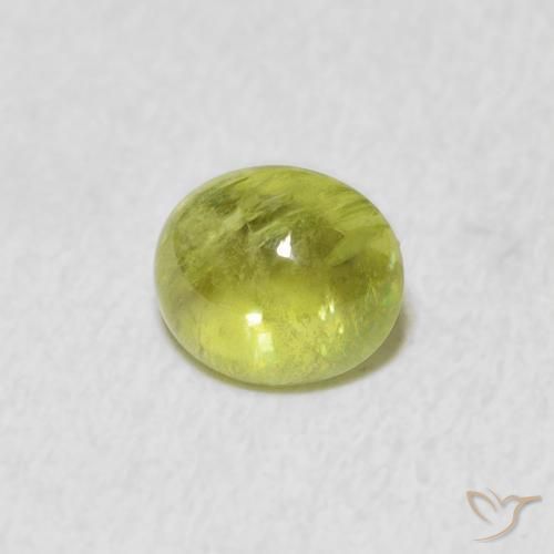 esfena Verde lima natural de 1.22 ct, Ovalada, Transparente