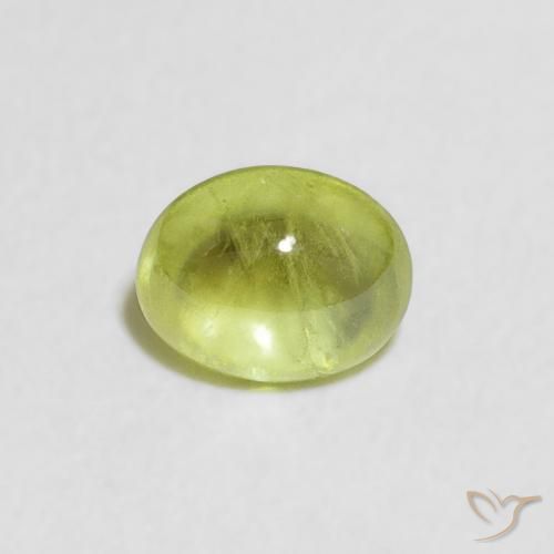 0.72ct Natural Verde Oliva esfena, Ovalada, Transparente
