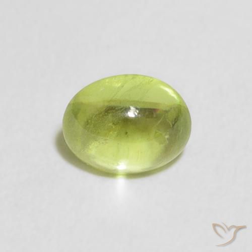 0.91ct Natural Verde claro esfena, Ovalada, Transparente