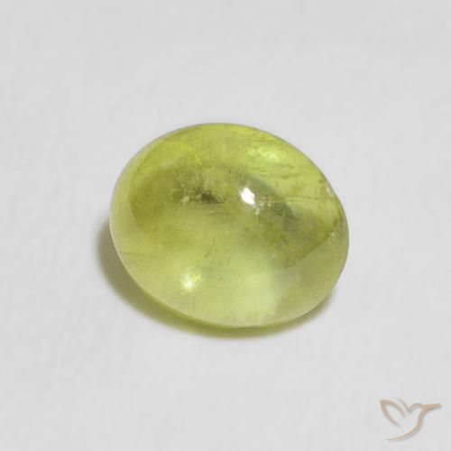 esfena Verde claro natural de 1.32 ct, Ovalada, Transparente
