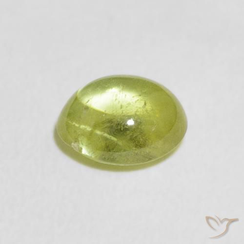 esfena Verde claro natural de 1.32 ct, Ovalada, Transparente