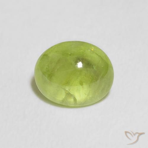 1.04ct Natural Verde vivo esfena, Ovalada, Transparente
