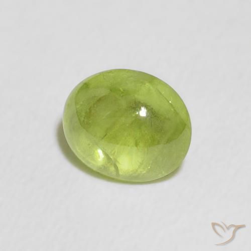 esfena Verde vivo natural de 1.04 ct, Ovalada, Transparente