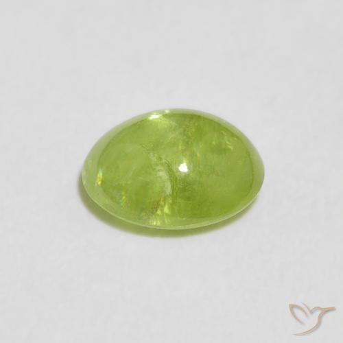 esfena Verde vivo natural de 1.04 ct, Ovalada, Transparente