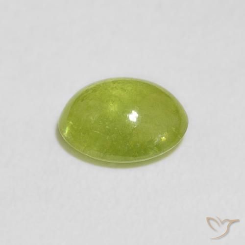 esfena Verde vivo natural de 1.15 ct, Ovalada, Transparente