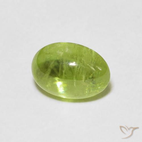 esfena Verde claro natural de 1.11 ct, Ovalada, Transparente