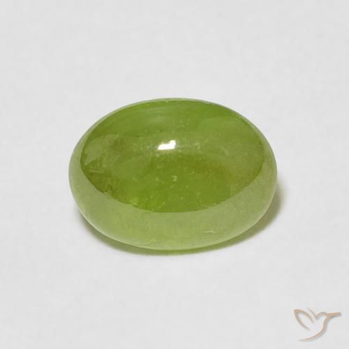 1.20ct Natural Verde medio esfena, Ovalada, Transparente