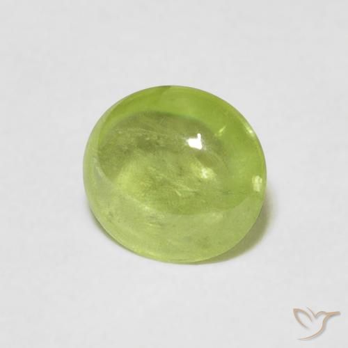 esfena Verde vivo natural de 0.80 ct, Ovalada, Transparente