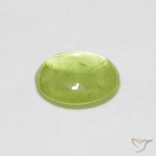 esfena Verde vivo natural de 0.80 ct, Ovalada, Transparente