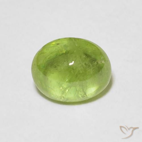 1.05ct Natural Verde vivo esfena, Ovalada, Transparente