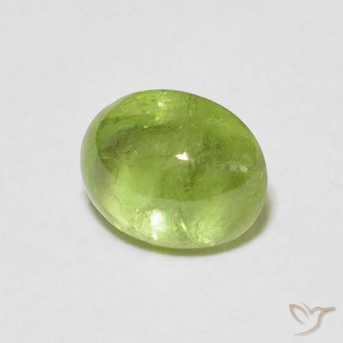 esfena Verde vivo natural de 1.05 ct, Ovalada, Transparente
