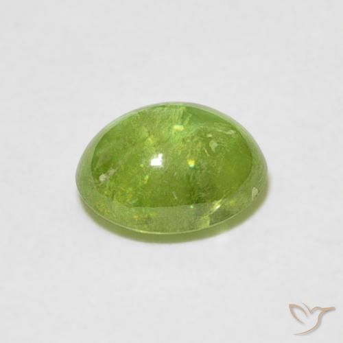 esfena Verde vivo natural de 1.05 ct, Ovalada, Transparente